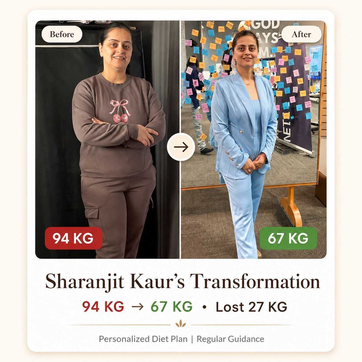 Mariyam's Transformation - 8 Kgs in 8 Weeks