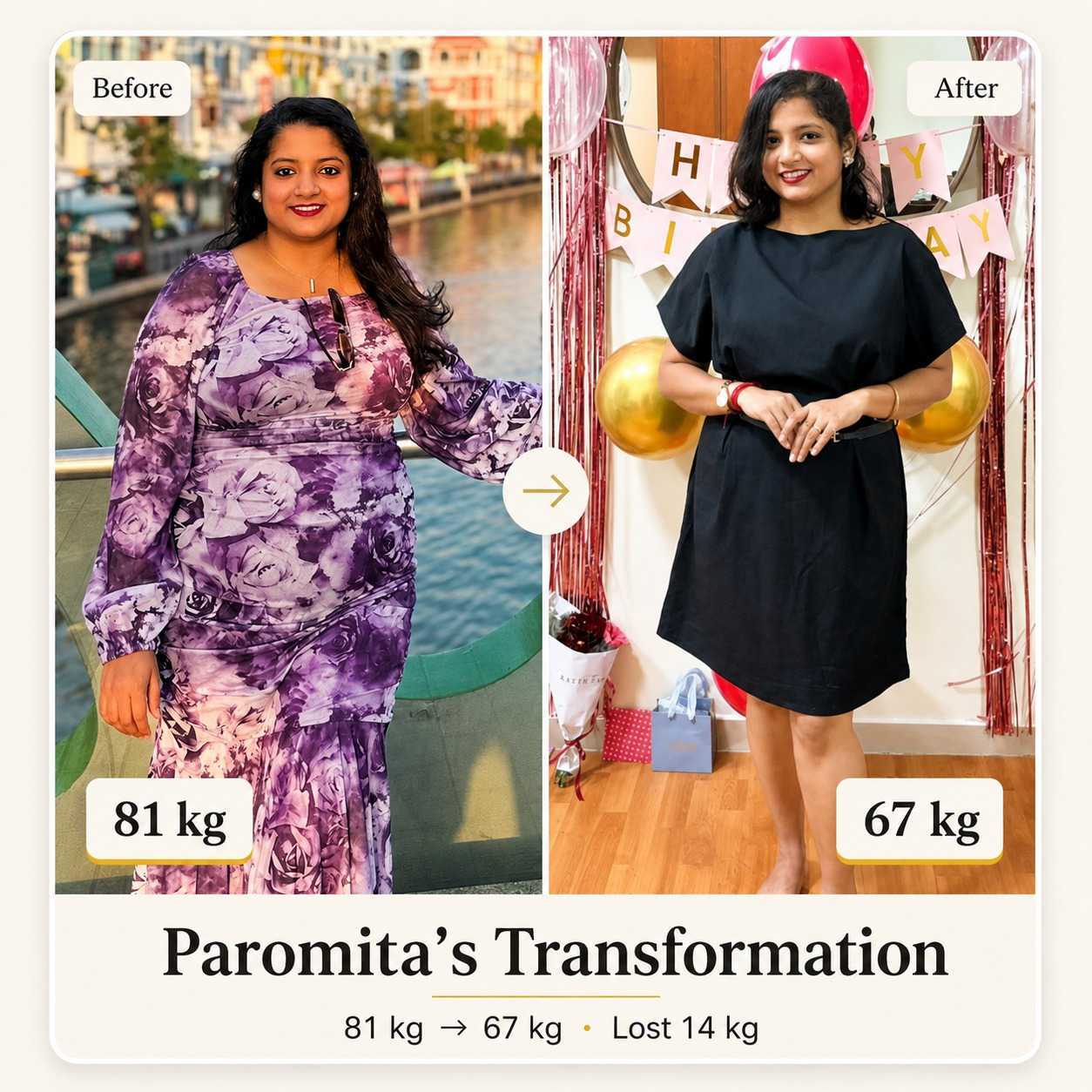 Mariyam's Transformation - 8 Kgs in 8 Weeks